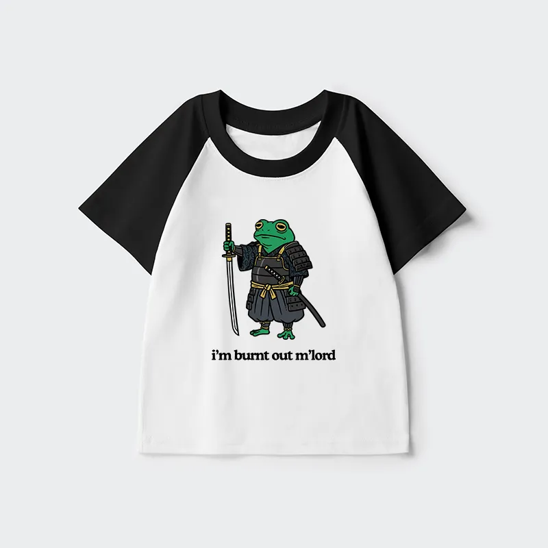 Tokyo-Tiger Tired Frog Kids Raglan T-shirt