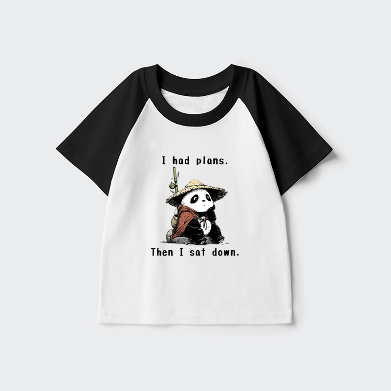Tokyo-Tiger The Maybe Later Panda Kids Raglan T-shirt