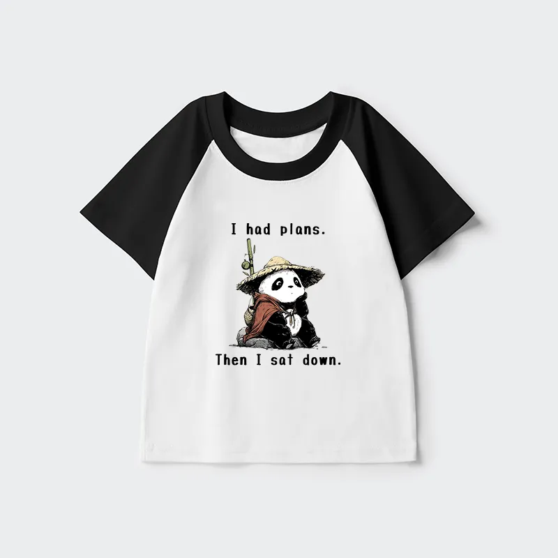 Tokyo-Tiger The Maybe Later Panda Kids Raglan T-shirt