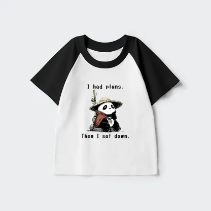Tokyo-Tiger The Maybe Later Panda Kids Raglan T-shirt