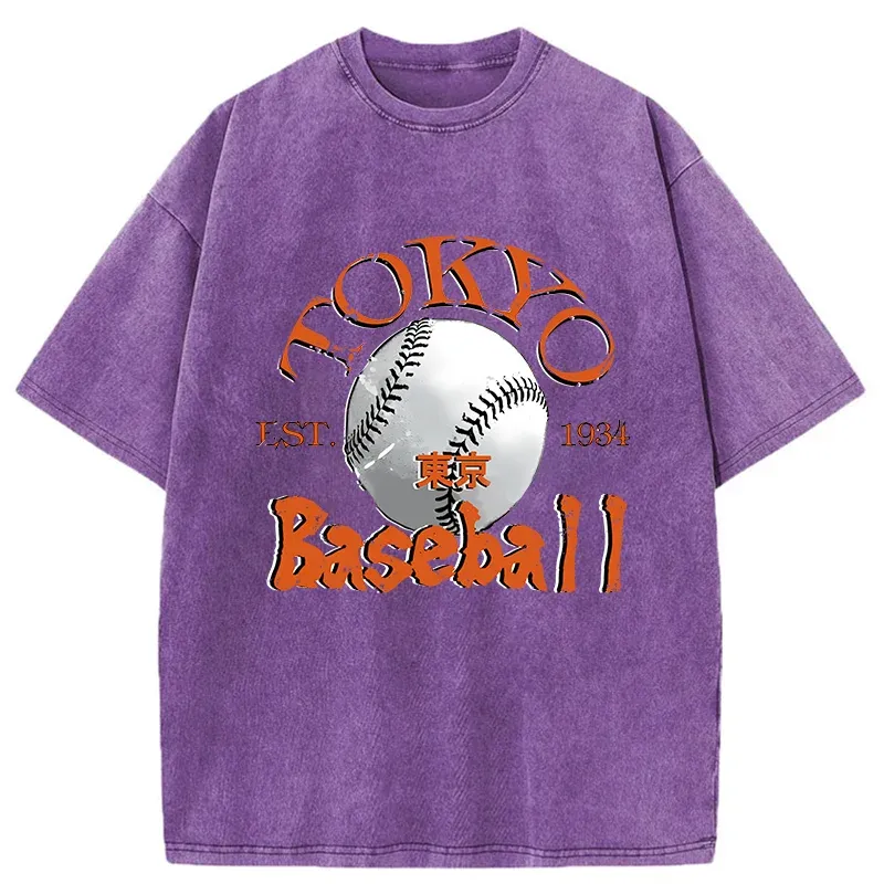 Tokyo-Tiger Tokyo Baseball Japanese Washed T-Shirt
