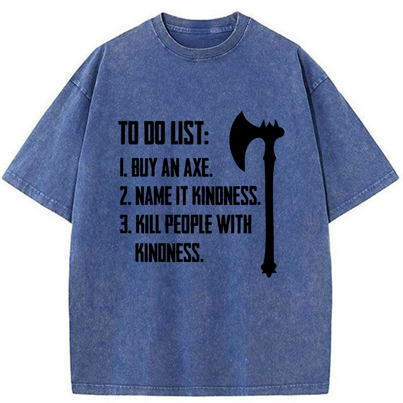 Tokyo-Tiger Axe Joke Washed T-Shirt