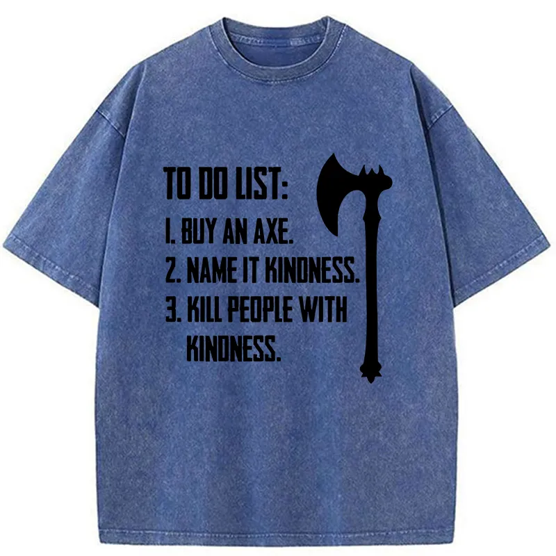 Tokyo-Tiger Axe Joke Washed T-Shirt