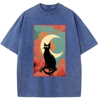 Tokyo-Tiger The Crescent Watcher Washed T-Shirt