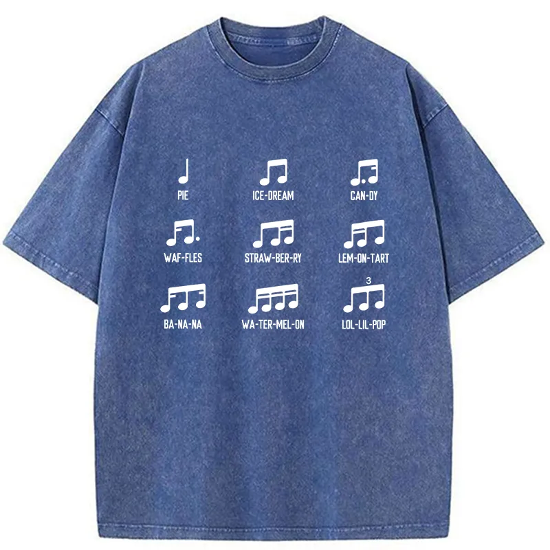Tokyo-Tiger Food Word Pronunciation Rhythm Washed T-Shirt