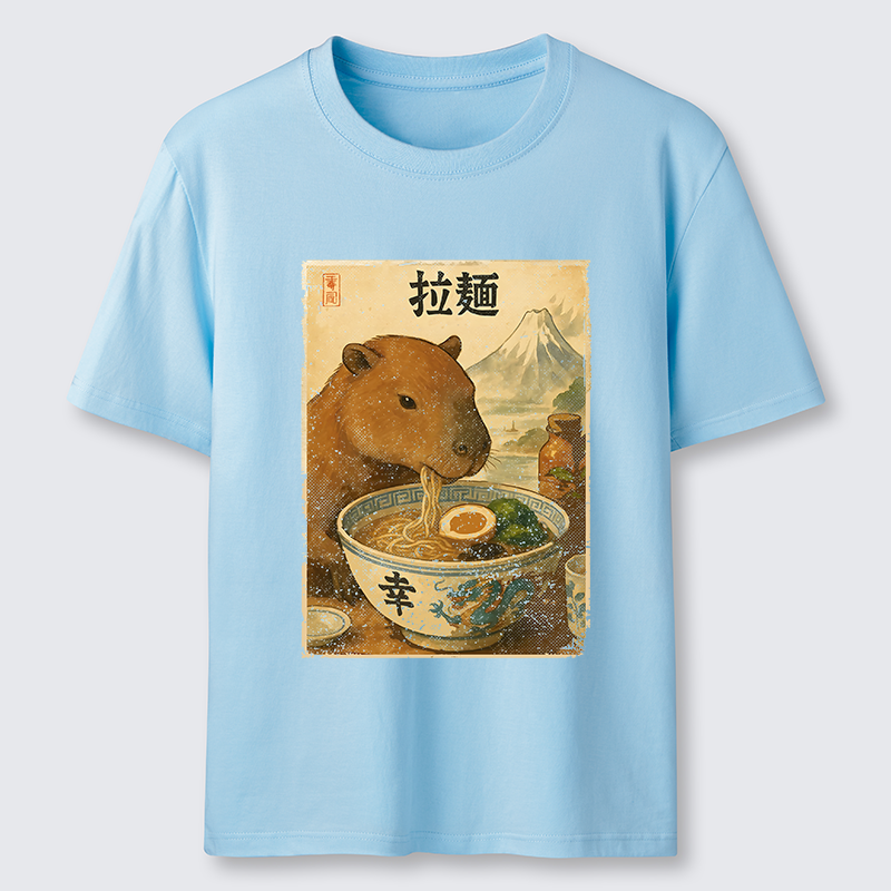 Tokyo-Tiger Capybara Eating Japan Ramen Classic T-Shirt
