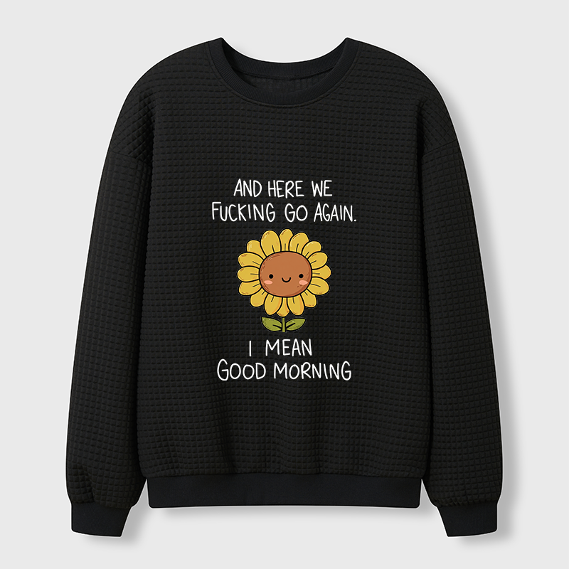 Tokyo-Tiger Here We Go Again Waffle Sweatshirt