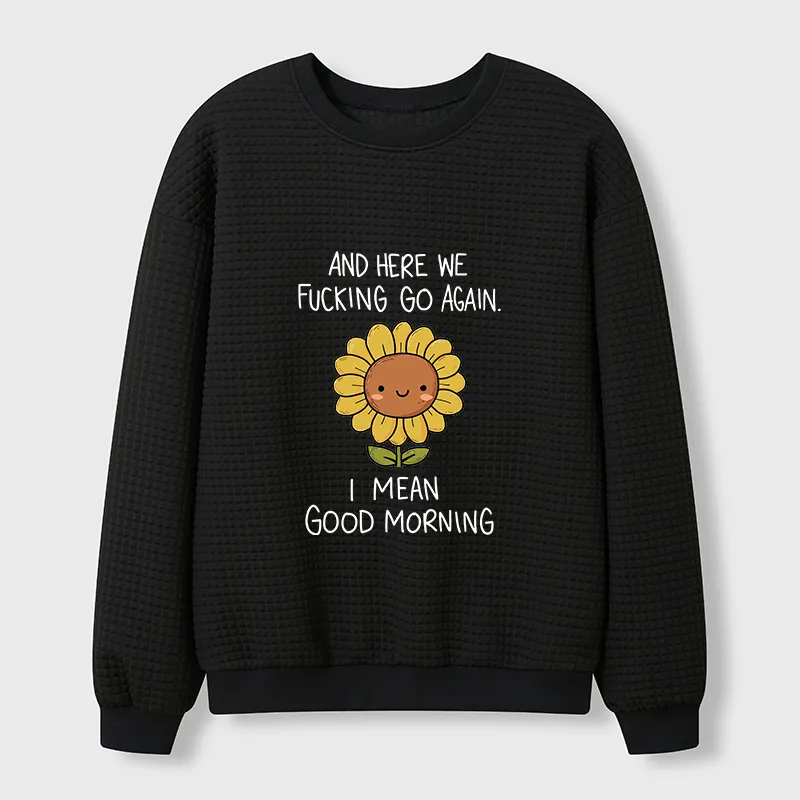 Tokyo-Tiger Here We Go Again Waffle Sweatshirt