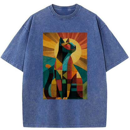 Tokyo-Tiger Halo Cat Washed T-Shirt