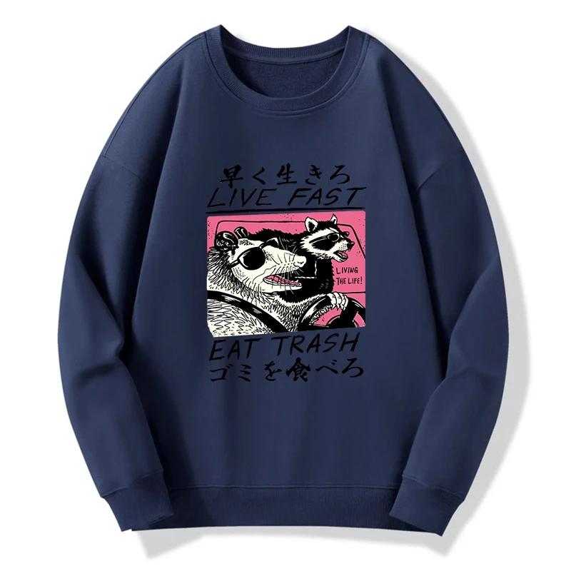 Tokyo-Tiger Live Fast Eat Trash Sweatshirt