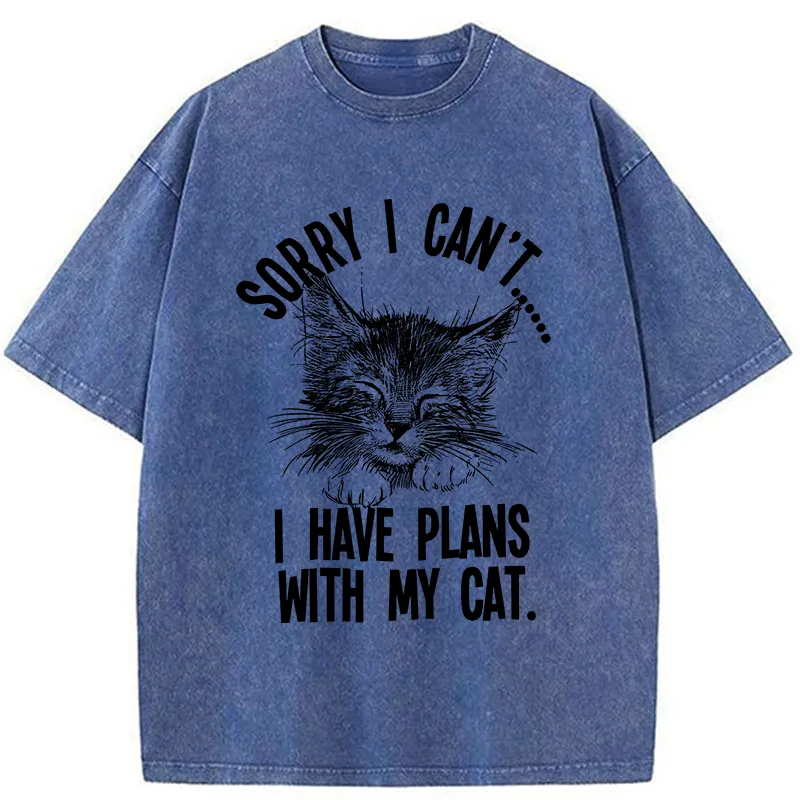 Tokyo-Tiger I Have An Agreement With My Cat Washed T-Shirt