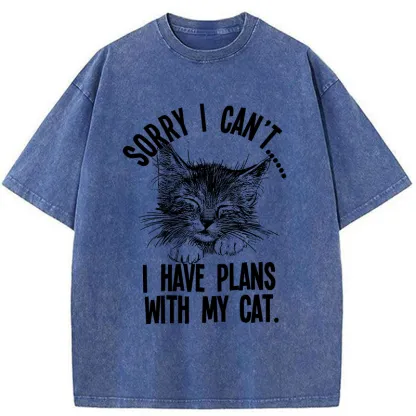 Tokyo-Tiger I Have An Agreement With My Cat Washed T-Shirt