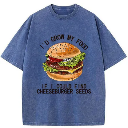 Tokyo-Tiger Looking For Hamburger Seeds Washed T-Shirt