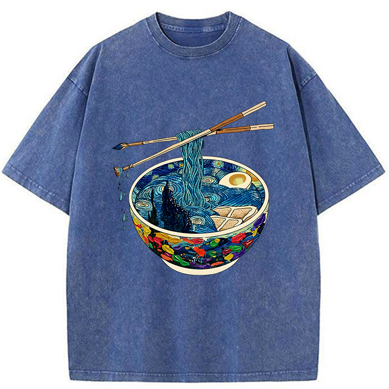 Tokyo-Tiger Van Gogh's Ramen Washed T-Shirt
