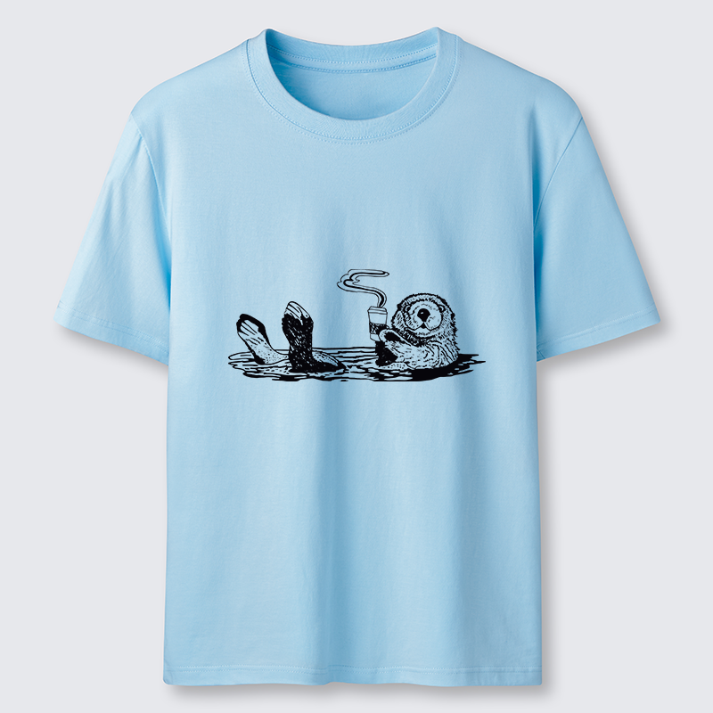 Tokyo-Tiger Otter Drinking Coffee Classic T-Shirt