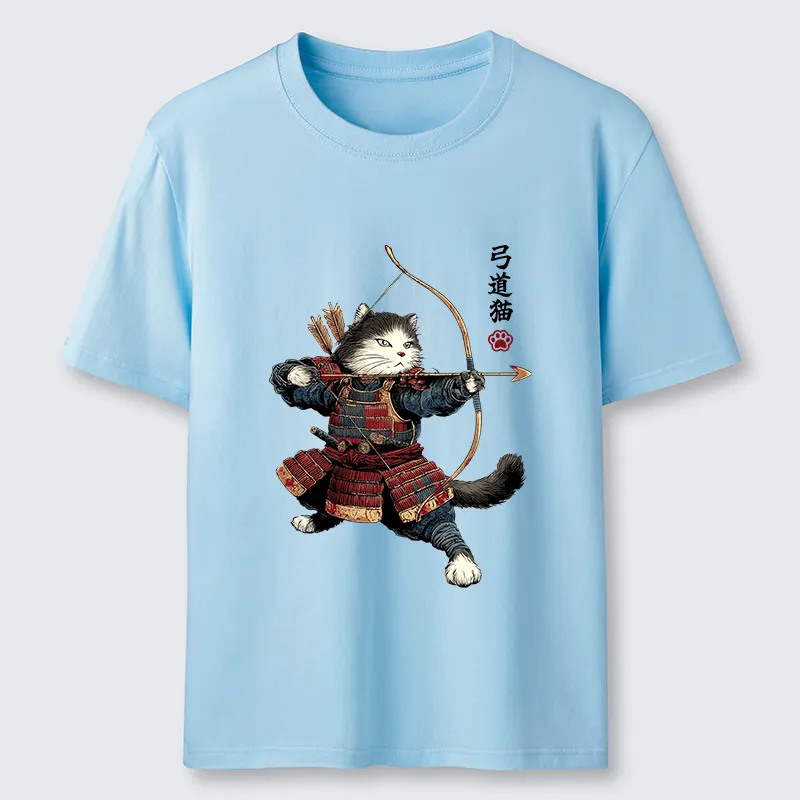 Tokyo-Tiger Kyudo Samurai Cat Classic T-Shirt