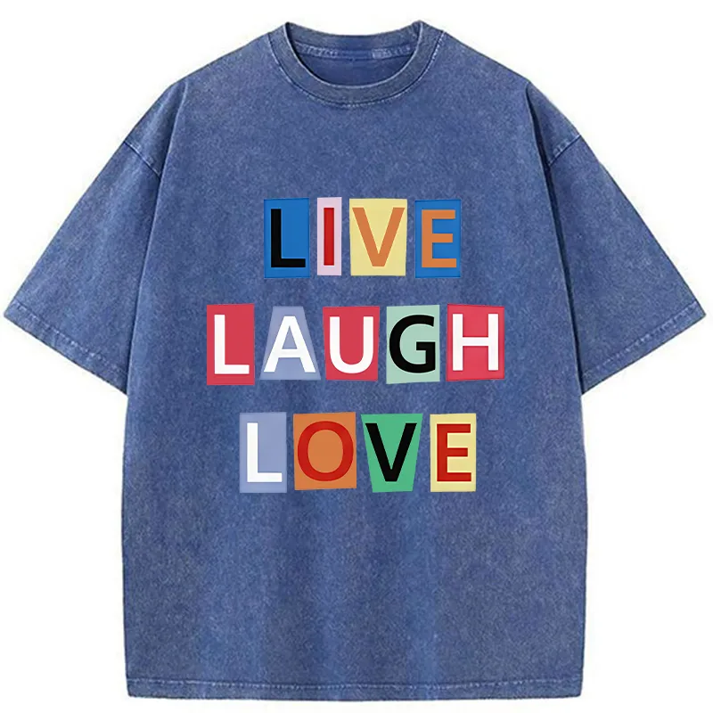 Tokyo-Tiger Live Laugh Love Washed T-Shirt