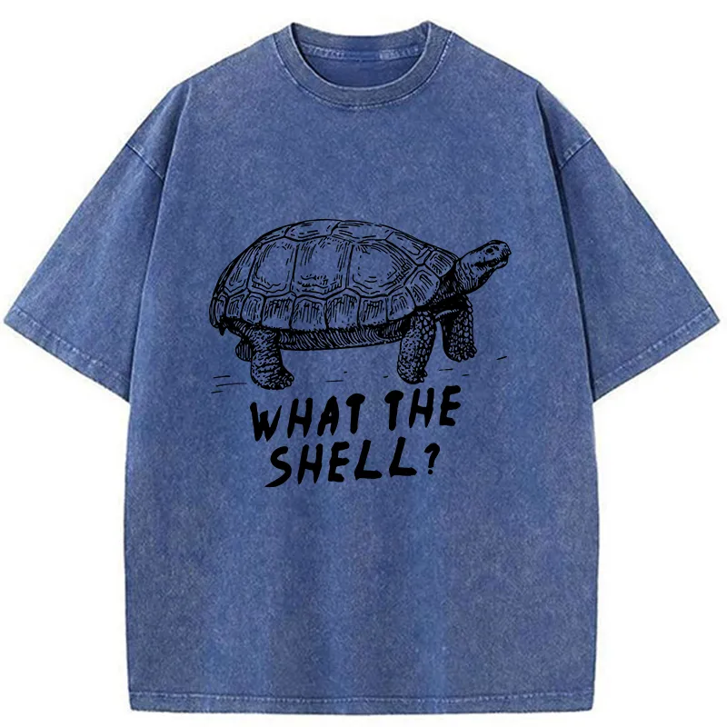 Tokyo-Tiger Funny What The Hell ?Washed T-Shirt