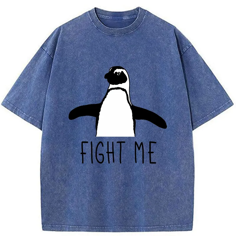 Tokyo-Tiger Fighting Penguins Washed T-Shirt