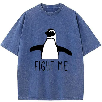 Tokyo-Tiger Fighting Penguins Washed T-Shirt