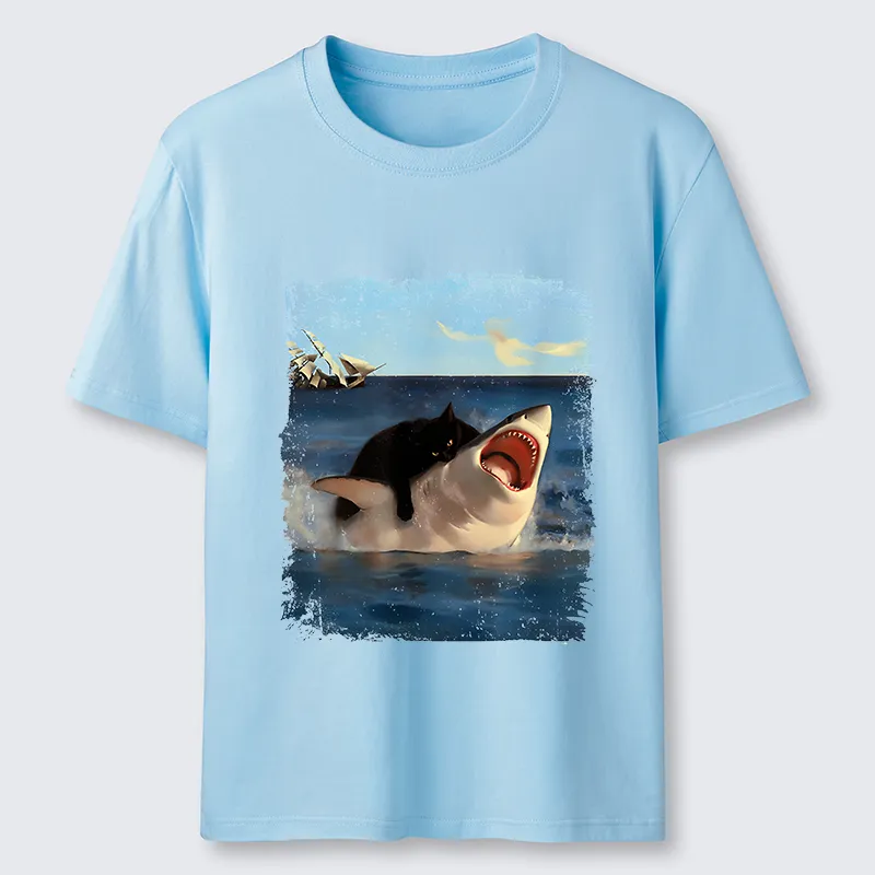 Tokyo-Tiger Cat Bites Shark Classic T-Shirt