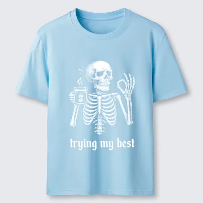 Tokyo-Tiger Skull Trying His Best Classic T-Shirt