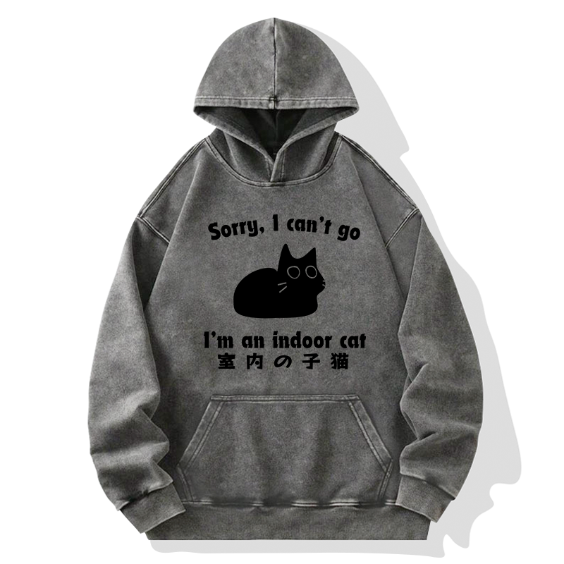 Tokyo-Tiger Indoor Kitten Washed Hoodie