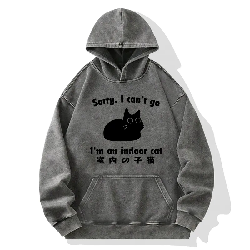 Tokyo-Tiger Indoor Kitten Washed Hoodie