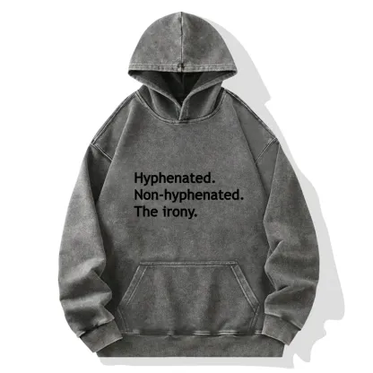Tokyo-Tiger Hyphenated Funny Washed Hoodie