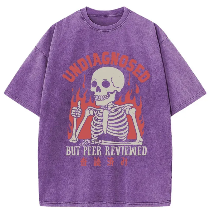 Tokyo-Tiger Skeleton Undiagnosed But Peer Reviewed Washed T-Shirt