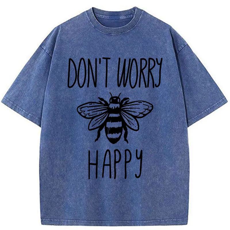 Tokyo-Tiger Don’t Worry Be Happy Washed T-Shirt