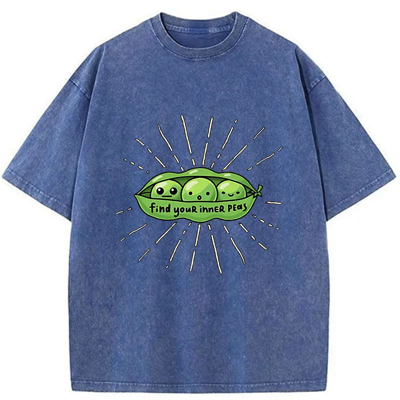 Tokyo-Tiger Find Your Inner Peas Washed T-Shirt