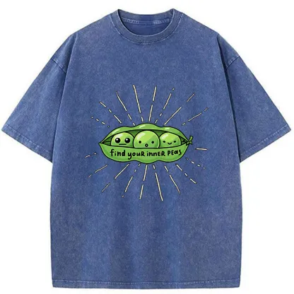 Tokyo-Tiger Find Your Inner Peas Washed T-Shirt