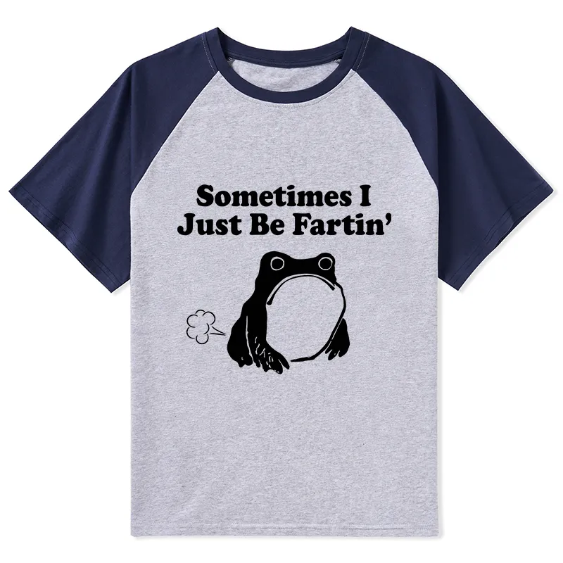 Tokyo-Tiger Farting Frog Japanese Raglan T-shirt