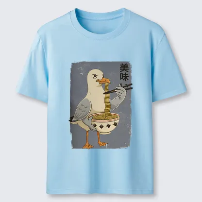 Tokyo-Tiger Pigeons Eating Ramen Classic T-Shirt