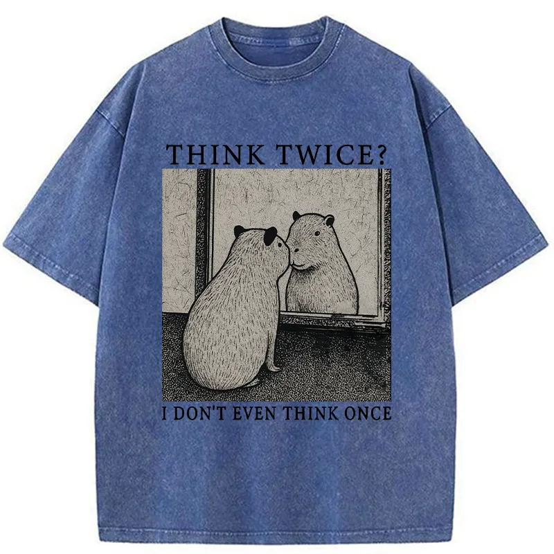 Tokyo-Tiger Capybara That Doesn't Think Washed T-Shirt