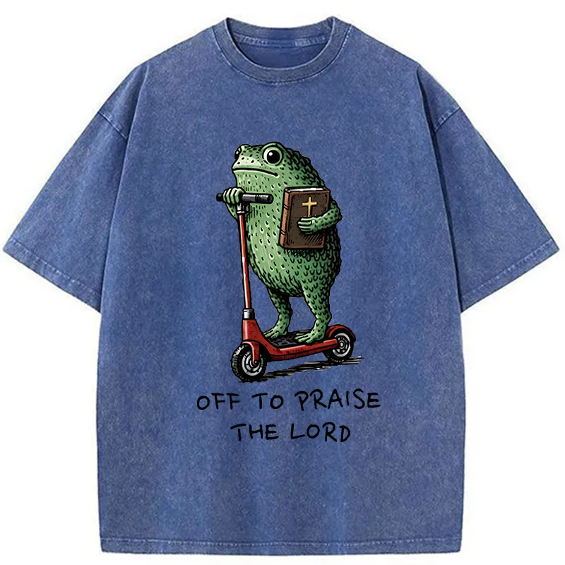 Tokyo-Tiger Off To Praise The Lord Washed T-Shirt