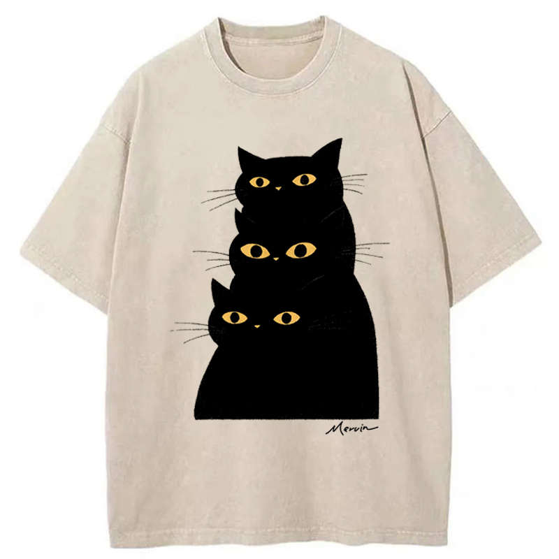 Tokyo-Tiger Three Of A Kind Washed T-Shirt