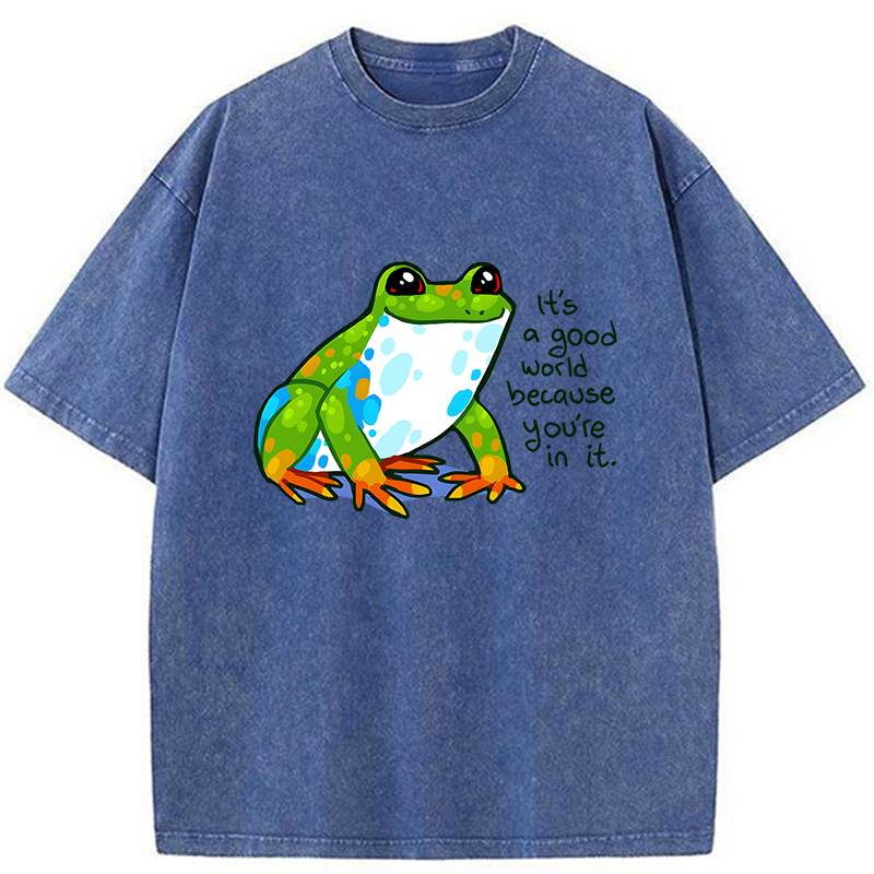 Tokyo-Tiger Smiling Frog Washed T-Shirt