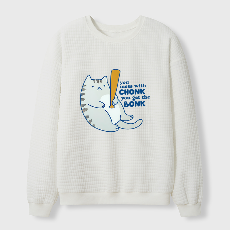 Tokyo-Tiger Get Beaten By The Cat Waffle Sweatshirt