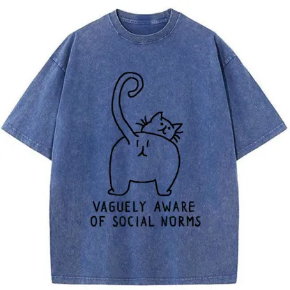 Tokyo-Tiger Vague Understanding Funny Washed T-Shirt