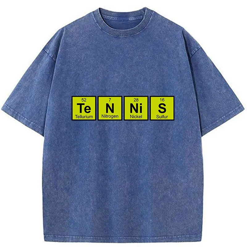 Tokyo-Tiger Tennis Periodic Table Washed T-Shirt