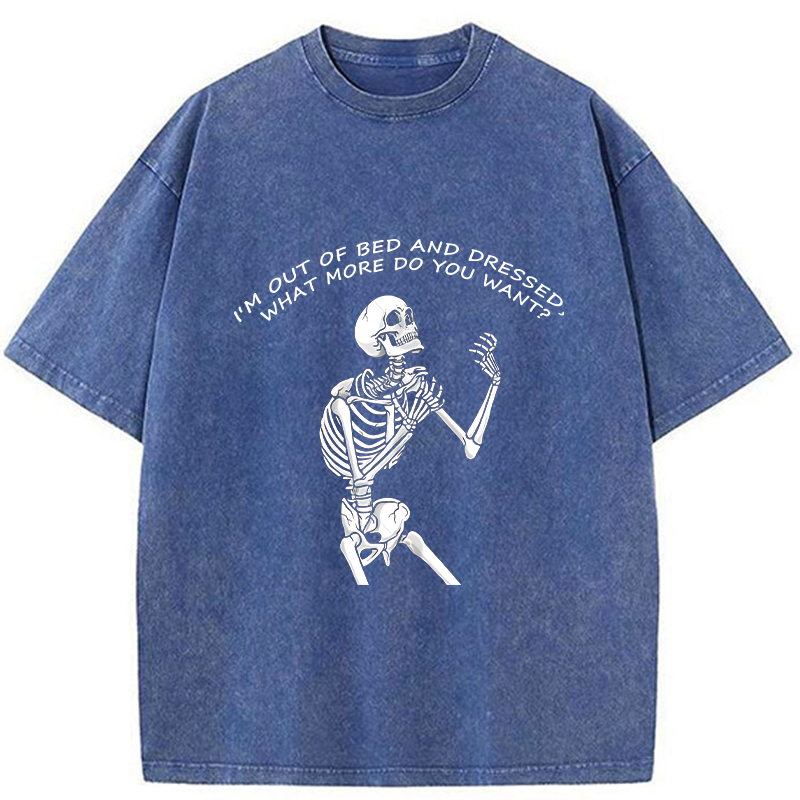 Tokyo-Tiger Skeleton Driven Mad Washed T-Shirt
