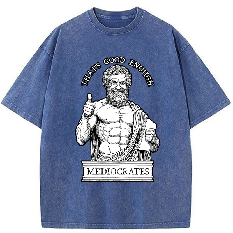 Tokyo-Tiger Humorous Ancient Philosopher Washed T-Shirt