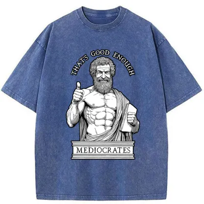 Tokyo-Tiger Humorous Ancient Philosopher Washed T-Shirt