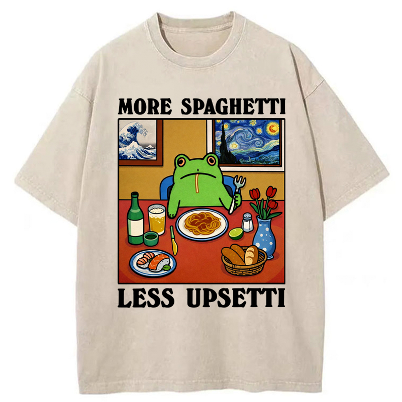 Tokyo-Tiger More Spaghetti Less Upsetti Frog Washed T-Shirt