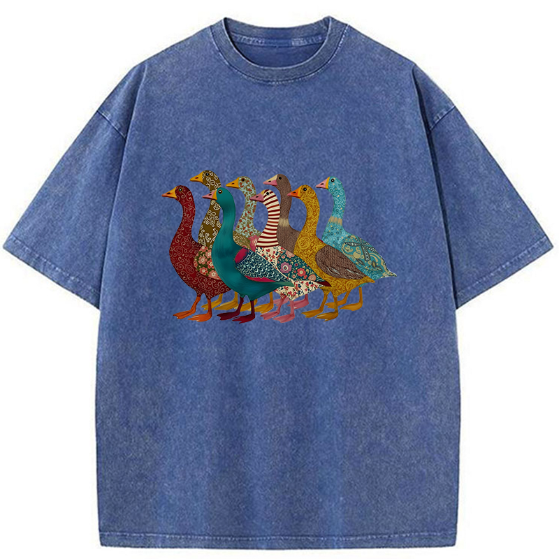 Tokyo-Tiger All Kinds Of Ducks Washed T-Shirt