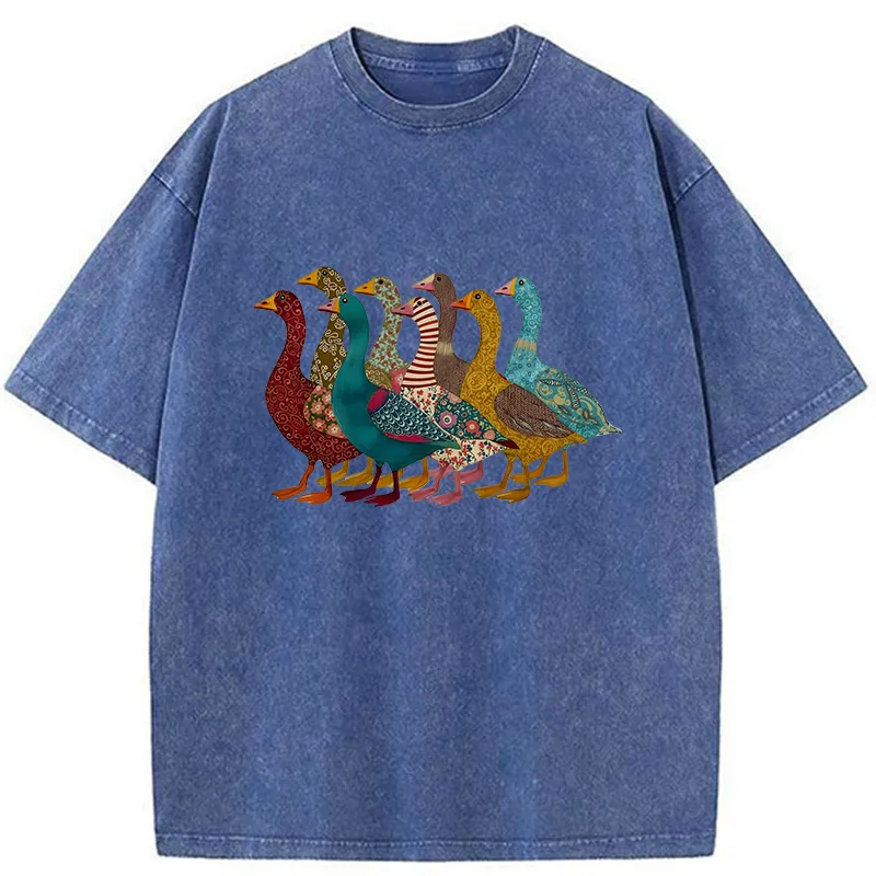 Tokyo-Tiger All Kinds Of Ducks Washed T-Shirt