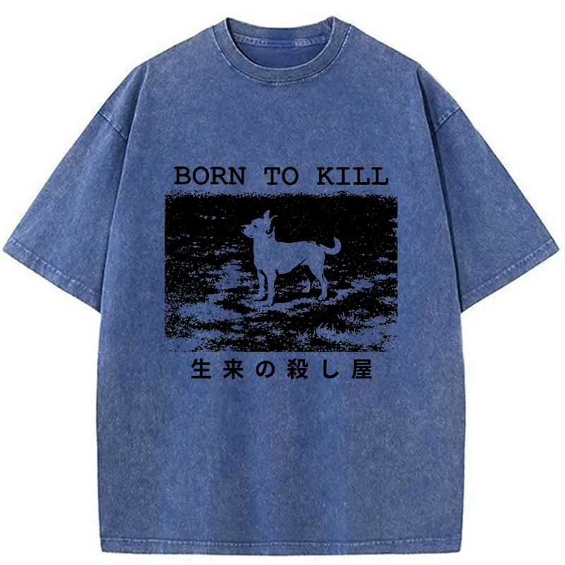 Tokyo-Tiger Chihuahuas Are Natural Killers Washed T-Shirt