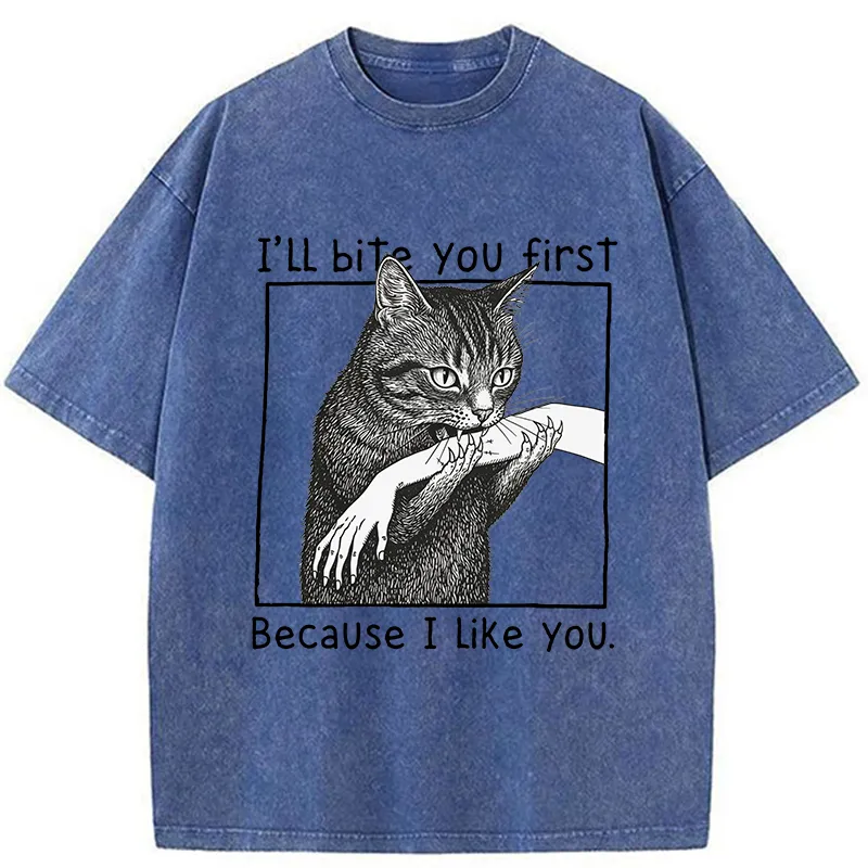 Tokyo-Tiger I Bit You Because I Love You So Much Washed T-Shirt